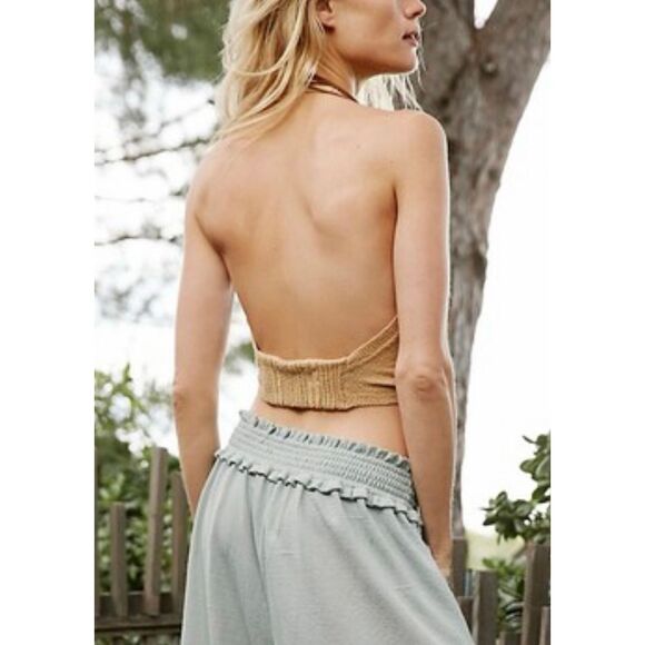 Free People FP Beach Iris Sweater Open-Back Halter - Picture 2 of 8